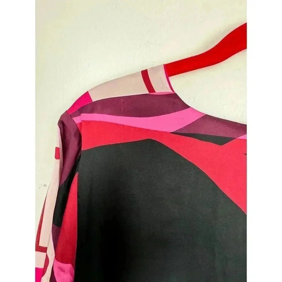 Fashion Nova NOVA LUXE Pink/Black Maxi Dress Size XS. Sexy Long Sleeve Vneck - Picture 7 of 11